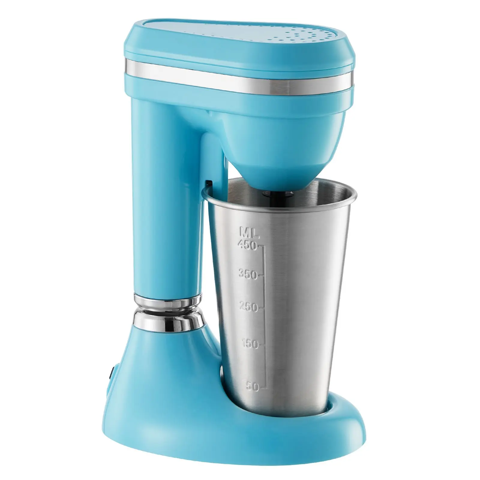 VEVOR 100W Compact Milkshake Maker, Single-Head Drink Mixer with 450 ml Stainless Steel Cup, Dual-Speed Adjustment, Detachable Parts & Adjustable Mixing Head, for Home Kitchen & Beverage Shop