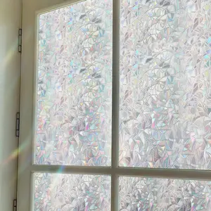 Privacy Protection Decorative Window Film Roll, DIY Static Adhesive, Colorful Non-Transparent Sunscreen, Non-Sticky Peelable, Suitable for Windows Living Room Office