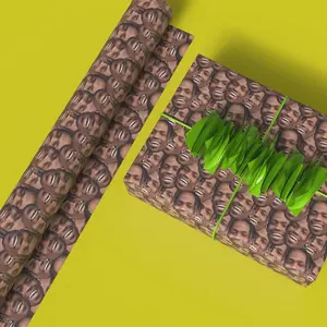 Face Off! Personalized Photo Wrapping Paper, Custom Face Gift Wrap, Funny Gag Wrapping Paper for Birthdays & Holidays