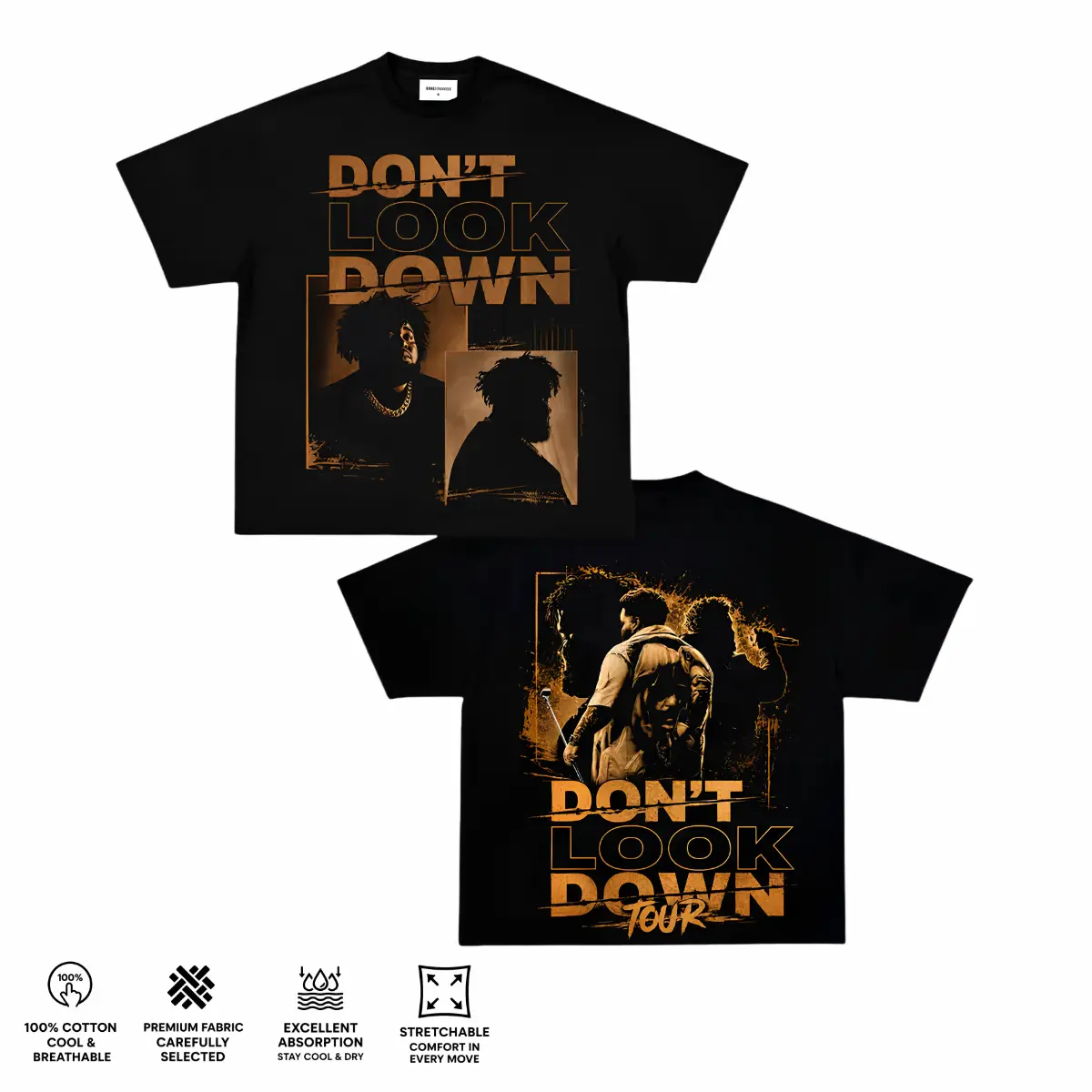 Rod Wave Don't Look Down Tour 2026 Shirt ,Rod Wave Tour Dates T-Shirt,Double Sided Concert Graphic Tee, Rap Music Merch, Unisex Cotton Shirt, Gift for Fans