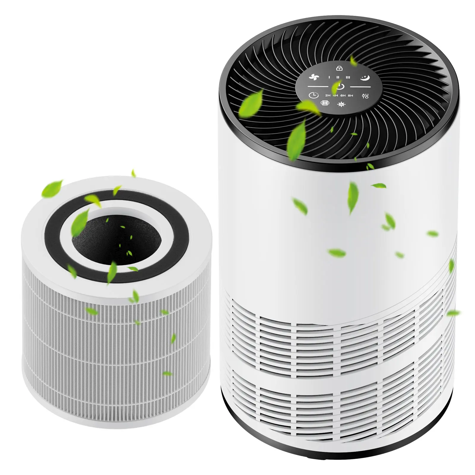 【Clearance】Air Purifiers with An Replacement 3-in-1 HEPA Filter for Home, Up to 1200 ft², Sleep Mode 25dB, Quiet Noise, True H13 Air Cleaner