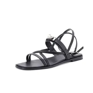 Pre-owned Hermes Women's June Sandals Leather by Rebag