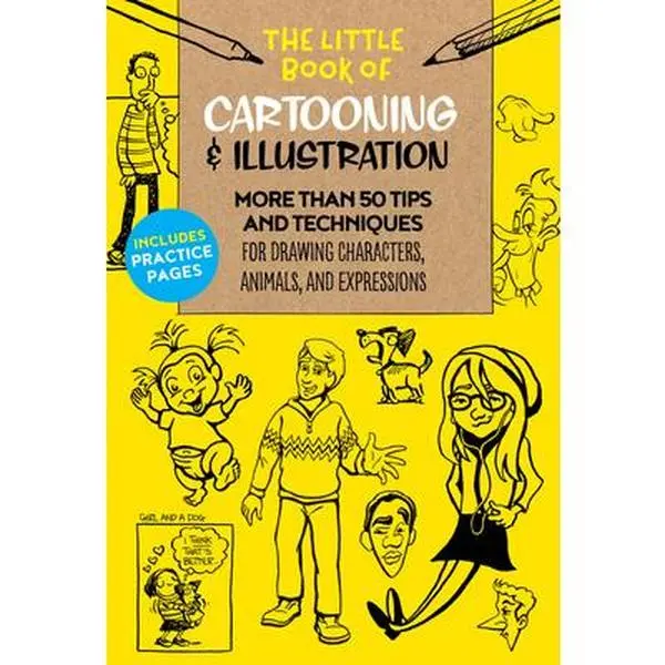 USED Book - The Little Book of Cartooning & Illustration: More Than 50 Tips and Techniques for Drawing Characters, Animals, and Expressions by Aaseng, Maury (Paperback) - english
