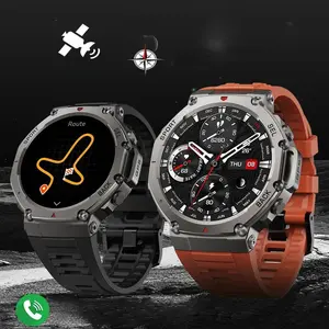 1.43Inch GPS Smart watch, Amoled Touch Screen, 5ATM Water Resistant, Outdoor Compass, Fitness Monitoring, Men's Sport Watch