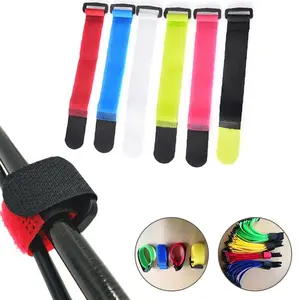 20 Pcs Velcro Cable Ties, Reusable Zip Straps for Organizing Cables, Cable Management, Fishing Rods Bundling, Durable Reliable Multi-Functional Modern