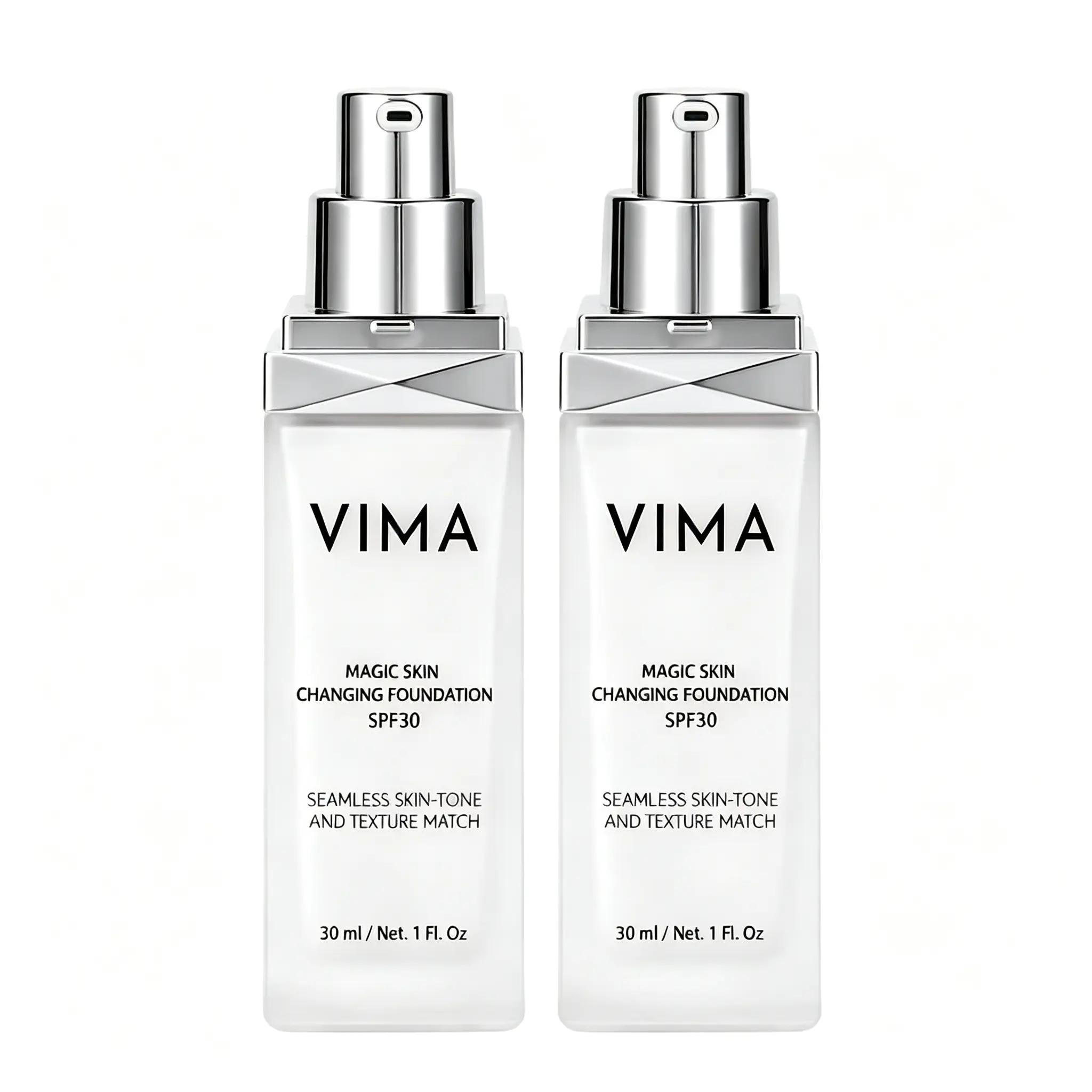 Vima Color Changing Foundation 1 fl oz withSunscreenFragrance-Free Paraben-FreeVegan Lightweight Long-Lasting CoverageSPF30