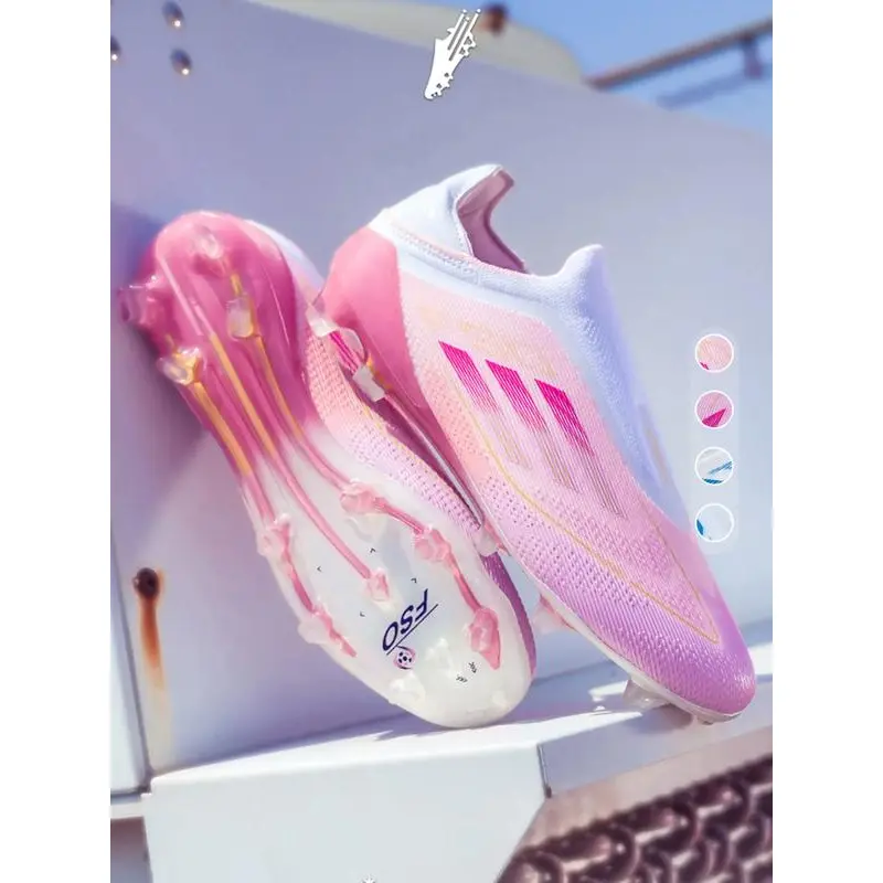 Youth Long Stud Soccer Cleats with Graphic Print, Unisex Durable and Comfortable Footwear for Competition and Training