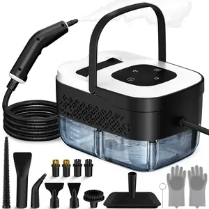 Portable Steam Cleaner with 16-Piece Accessories, 6-Level Adjustable & 15s Fast Heat-Up Handheld Steamer for Home, Tile, Grout, Grease, Car Detailing,DealsForYouDays