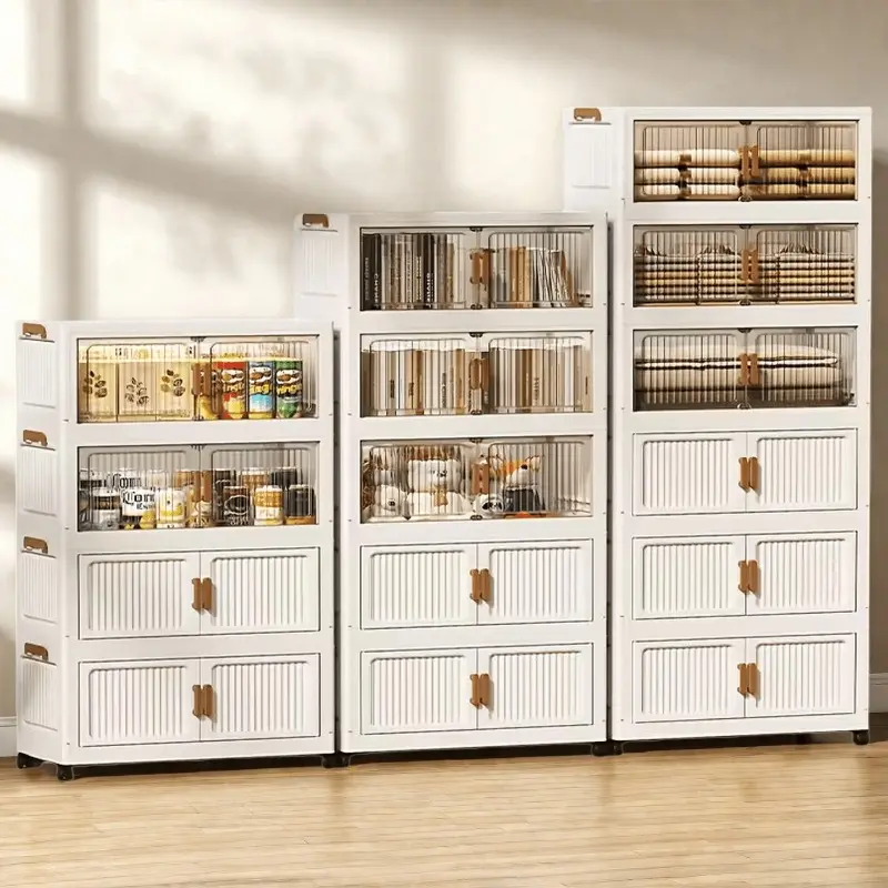 Clothing Storage Cabinets - 3/5 Floors Multi Layer Cabinet for Indoor Households, Home Living Clothing Organizer Boxes