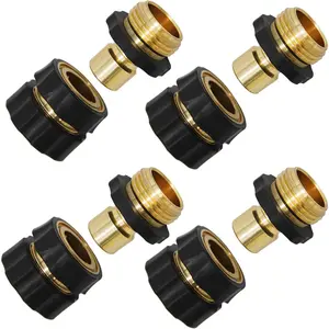 3/4 Inch Garden Hose Quick Connector Fittings Easy Connector Fitting Male and Female Set