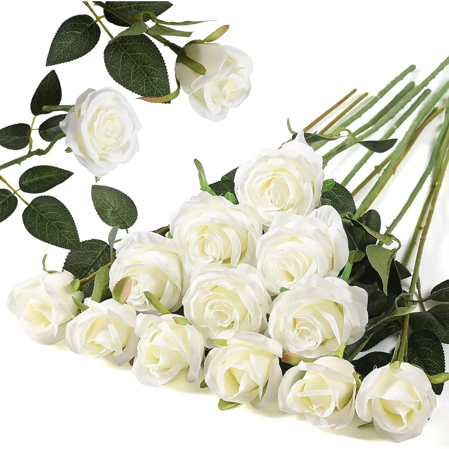 10-Pack Realistic Silk Rose Bouquet, teacher appreciation gifts 2026 Forever Blooms Artificial Flowers for Indoor/Outdoor Use,  bedroom decor, Wedding Centerpiece,Romantic Gift for Girlfriend  graduation gifts mother's day bouquet Plants Ornaments