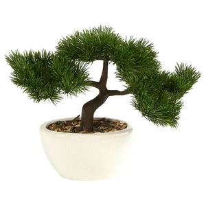 Nearly Natural 10" Cedar Bonsal Tree in Planter