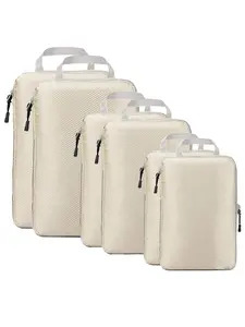 6-pack compressible travel pouch, space-saving luggage pouch, easy sorting of clothing and underwear, perfect for travel / vacation / travel