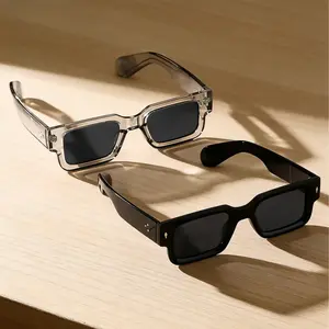 New Horizons Retro Square Fashion Sunglasses for Women Men Thick Frame Anti-Glare UV400 Protection Stylish Travel Beach Eyewear Classic Unisex SunGlasses,Valentine's Gift