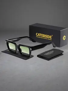 Elegant Unisex Thick Frame Sunglasses, Rectangular Pc Lens, Retro Style, Perfect for Driving, Beach Weddings, Parties, Street Photography, All Seasons