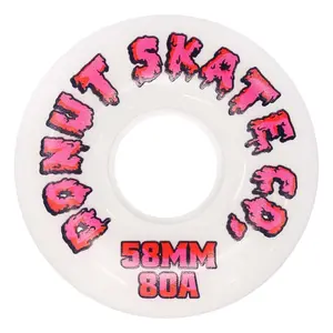 Donut Skate Co. 58mm - 80a Jellies Soft Skateboard Wheels for Tricks, Skateparks, Street Skating, Cruising, Wear Resistant, Set of 4
