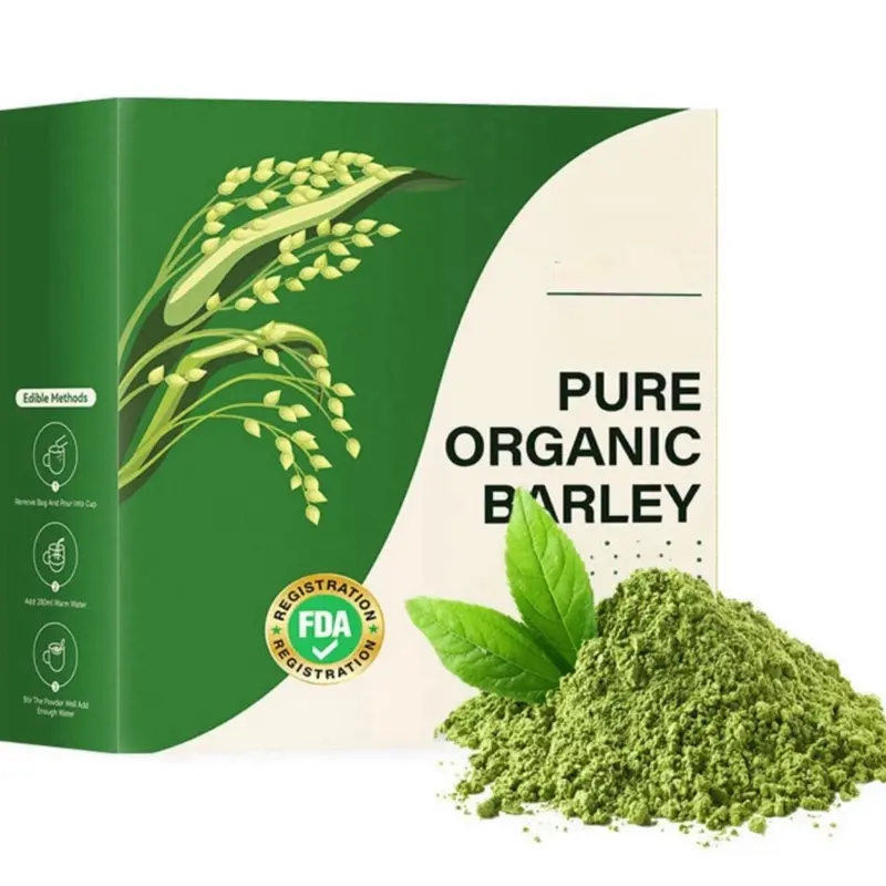 USDA Organic Barley Grass Powder Supplement - Whole Food Green Blend with Amino Acids, Minerals for Energy Boost & pH Balance