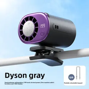 2026 Upgraded Portable Clip-on Fan with Cold Compress Function, USB Rechargeable Personal Mini Fan with LED Display, 199 Speeds Quiet Cooling Fan for Stroller, Desk, Camping, Hiking, Waist Clip, Umbrella Clip, Outdoor & Home Use