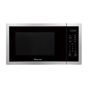 Magic Chef 900 Watt 0.9 Cu Ft Digital Touch Small Countertop Microwave, Silver Magic Chef 900 Watt 0.9 Cu Ft Digital Touch Small Countertop Microwave, Silver