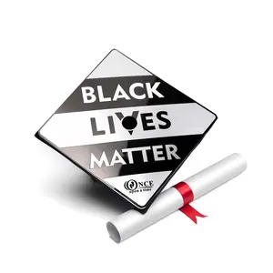 GRADWYSE Once Upon A Time Aluminum Graduation Cap Topper Cap Decorations, Black Lives Matter