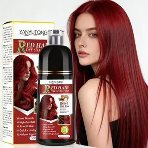500ML Hair Dye Shampoo Cleansing 10 in 1, Naturally Covers Hair, Nourishing Ingredients for Salon Quality at Home