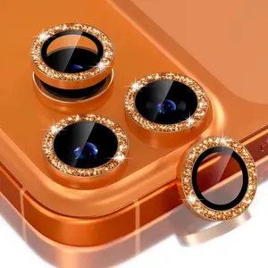 Bling Camera Lens Protector for iPhone 17 Series with Colorful Rhinestone Non-Shed Diamonds Secure Fit Camera Cover
