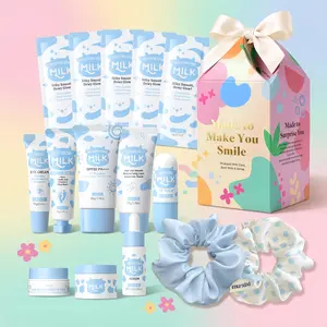 LAIKOU Milk Skin Care Routine Set, Deep Moisturizing Nourishing Softening Gentle Formula for Full Body & Facial Care