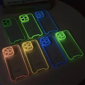 Glow in The Dark Phone Case, 1 Set Fluorescent Radiant Anti-drop Shockproof Soft Clear Protective Case, Casing, Protector, Cellphone Smartphone Accessories Compatible with iPhone 16 15 14 13 12 11 8 7 X XS XR Plus Pro Max SE Series, Cover