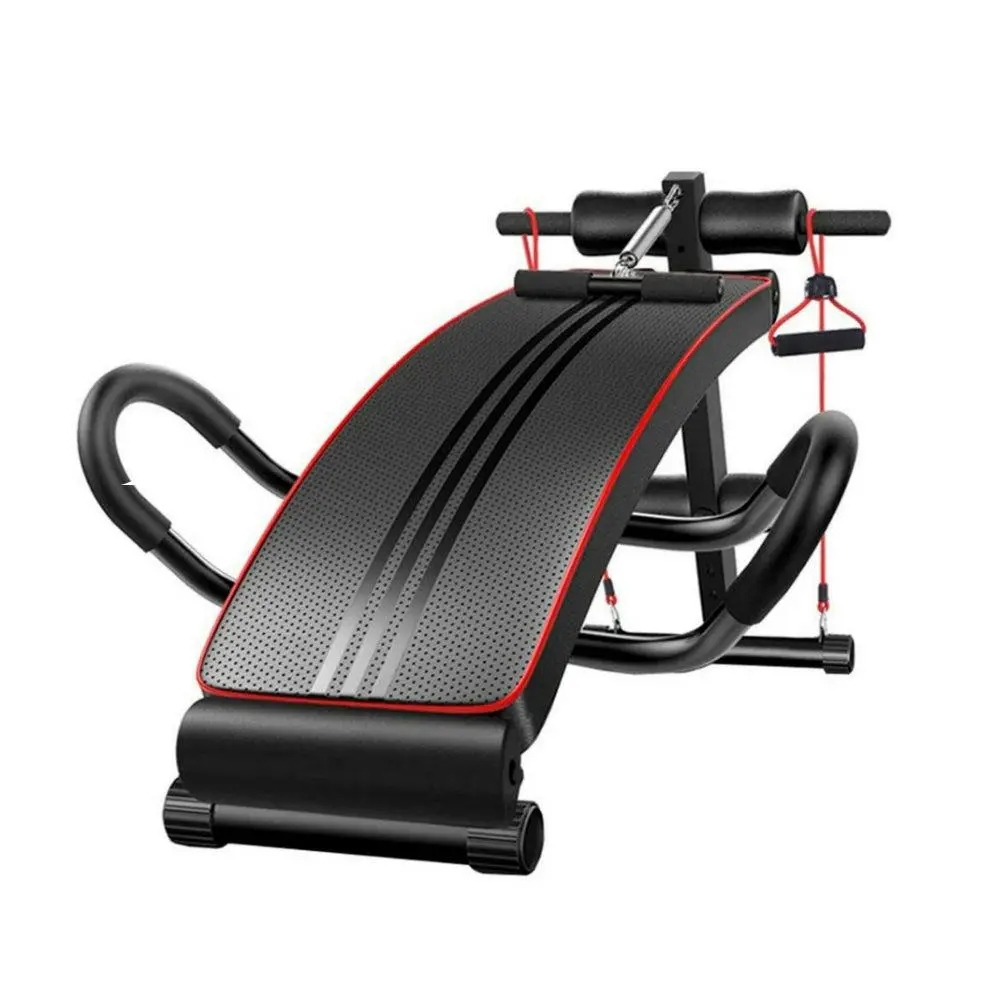 Fitness Bench with Elastic Band for Abs and Strength Training