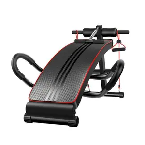 Fitness Bench with Elastic Band for Abs and Strength Training