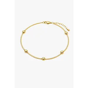 Golden Orbit Bead Bracelet