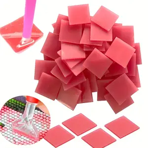 10/20/30/50pcs Paste DIY Sticker Dotting Diamonds 2x2cm/0.79x0.79in Wax Diamond Painting Dot Drill Clay DIY Red Silicone Mud Diamond Embroidery Cross Stitch Sewing Mud Nail Art Tools Accessories Diamond Painting Kits