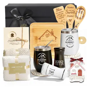 14 Pcs House Warming Gifts Basket for New Home, Housewarming Presents for First Homeowner Couple Women, Closing Gifts for Home Buyers, Realtor Gifts for Clients