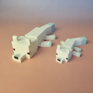Snow Fox 3D Printed | Snow Fox | White Snow Fox | Decore | Toy Decorate | animalful gifted | desktoy