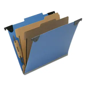 NSN6817011 2 Divider Letter Size Classification Folder Royal Blue - Box of 10