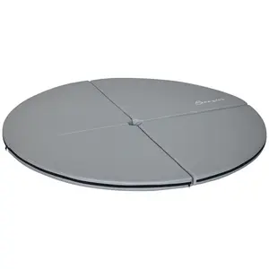 Soozier Pole Dance Mat, 2"T x 5'W Folding Pole Crash Mat for Home, Lightweight and Foldable, Gray