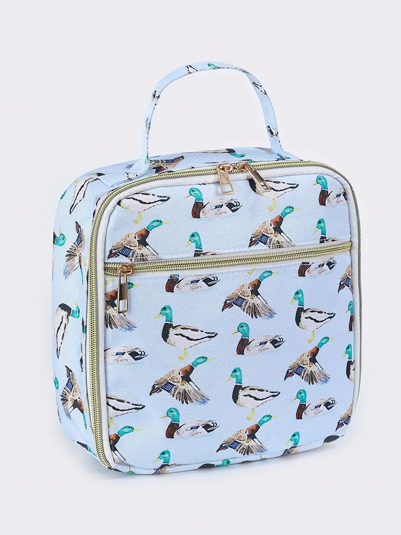 Duck Hunting Print Zipper Lunch Bag, Functional Luggage & Bags Accessory