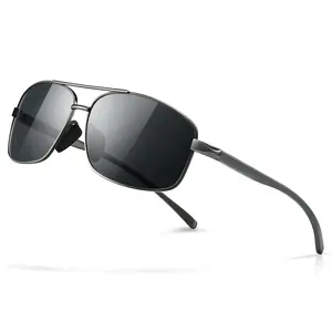 Men's Sunglasses, New Trending Ultra-Light Rectangular Polarized Style, UV400 UV Protection