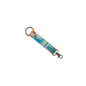 Pendleton Brass Key Fob - Harding Turquoise Fashion Accessory, Stylish Alloy Keychain with Pendant, Key Rings