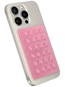 Silicone Suction Phone Case Adhesive Mount - Hands-Free, Strong Grip Holder for Selfies & Videos - Durable, Easy to Use - iPhone & Android Compatible