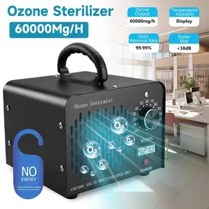 Portable Ozone Generator 60,000mg/h, O3 Ion Odor Eliminator for Home & Commercial Use, Covers 4500 Sq Ft, Removes Smoke and Pet Odors, mothersdaygift