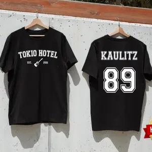 2 sides Tokio Hotel Band Kaulitz 89 Shirt Black Unisex S-5XL 1J0377