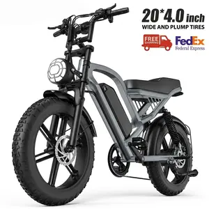 1500W Peak Electric Bike, 28MPH 20x4.0 Fat Tire, Back to School Commuter Ebike | 60Mi Range , 48V 15.6Ah, 330lb Load, 7-Speed , All-Terrain Off-Road,Front & Rear Disc Brakes, UL 2849 Certified