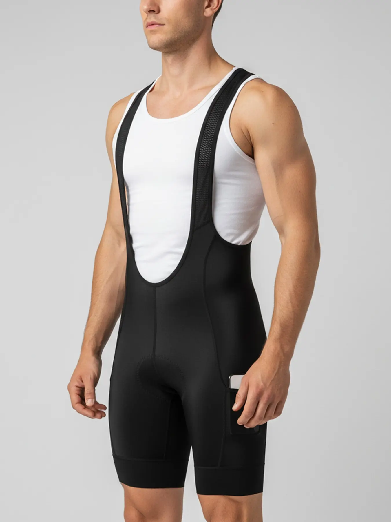 Men's Cycling Shorts with Waist Belt, High Elasticity Sponge Seat Pad, Anti-Slip Leg Straps, Breathable Lightweight Racing Shorts, Active Shorts, Riding Shorts, Sports Wear, Sportswear Clothing