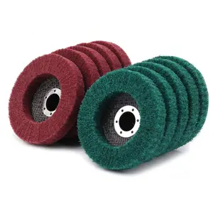 Swiilpo WrenchWizard 10Pcs 180/320 Grit Nylon Fiber Flap Disc Metal Polishing Wheel, Abrasive Buffing Grinding Discs for 4" Angle Grinder, Deburring and Rust Removal of Welds on Complex SurfacesQuesear