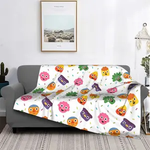 Noodle & Pals Micro Super Simple Fleece Throw Blanket Nursery Rhymes Songs Blankets Bed Office Soft Plush Thin Quilt PortableHoliday gifts for family and friends during Thanksgiving, graduation season and Valentine's Day