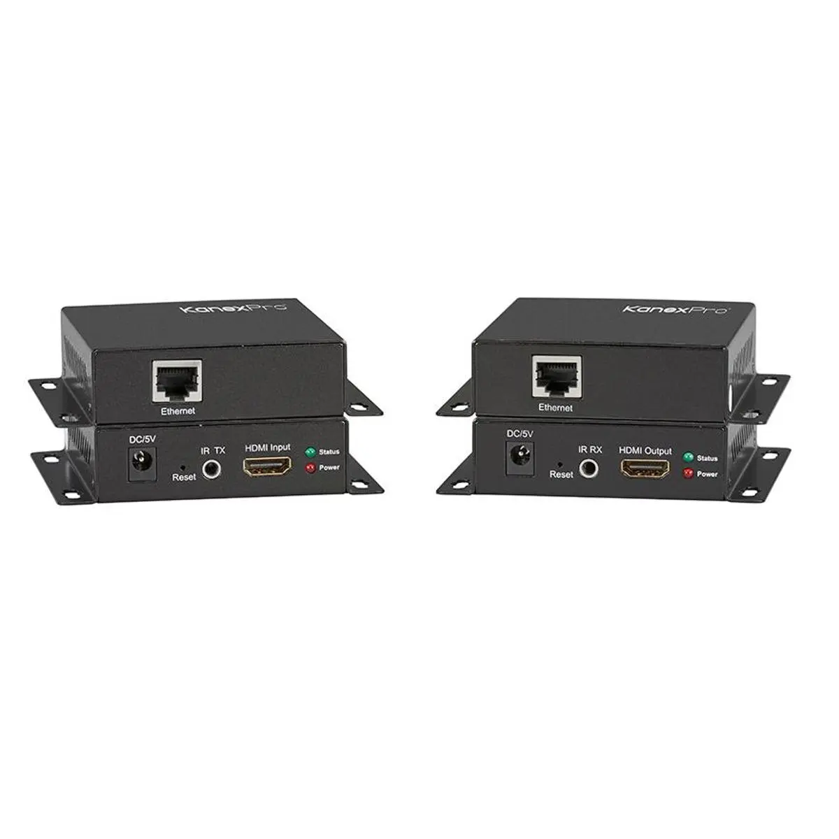 KanexPro Metal Digital NetworkAV HDMI-over-IP Extender Transmitter/Receiver Set for Computers & Office Desktop-Laptop Cable Accessories
