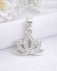 Dije Flor de Loto CZ Plata 925 - 19.5mm