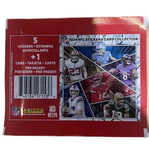 NFL 2024 Sticker & Card Collection - 5 Sticker Packs Featuring NFL Team Designs and Customizable Options