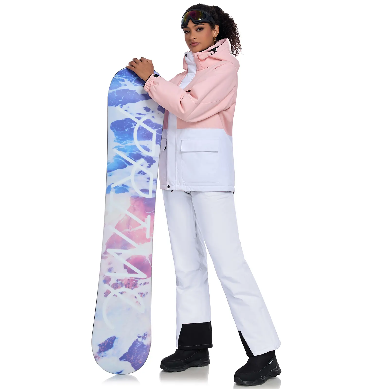 YEEFINE Women's Ski Jackets and Pants Set Windproof Waterproof Insulated Snowsuit Winter Warm Snowboarding Snow Coat